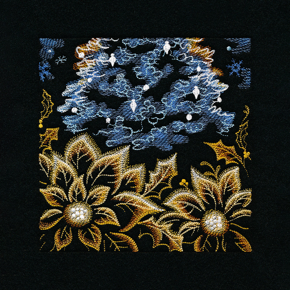 Magical Christmas Moonlit Forest Panel Scene