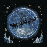 Magical Christmas Moonlit Forest Panel Scene