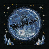 Magical Christmas Moonlit Forest Panel Scene