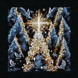 Magical Christmas Moonlit Forest Panel Scene