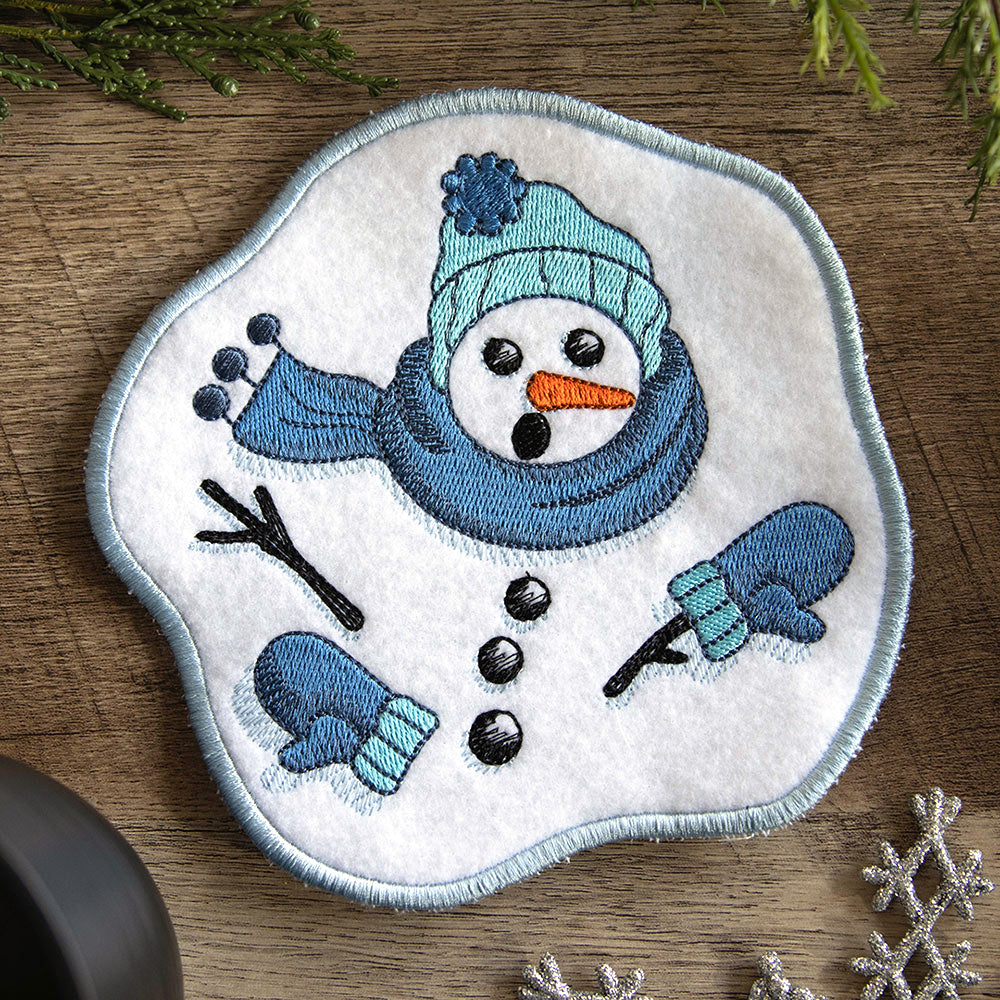 Oh Ho Ho No Melting Snowman Coaster II (In-the-Hoop)