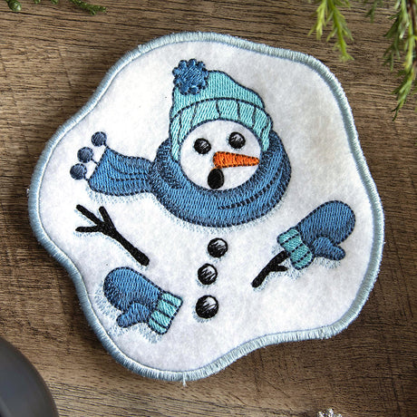 Oh Ho Ho No Melting Snowman Coaster II (In-the-Hoop)