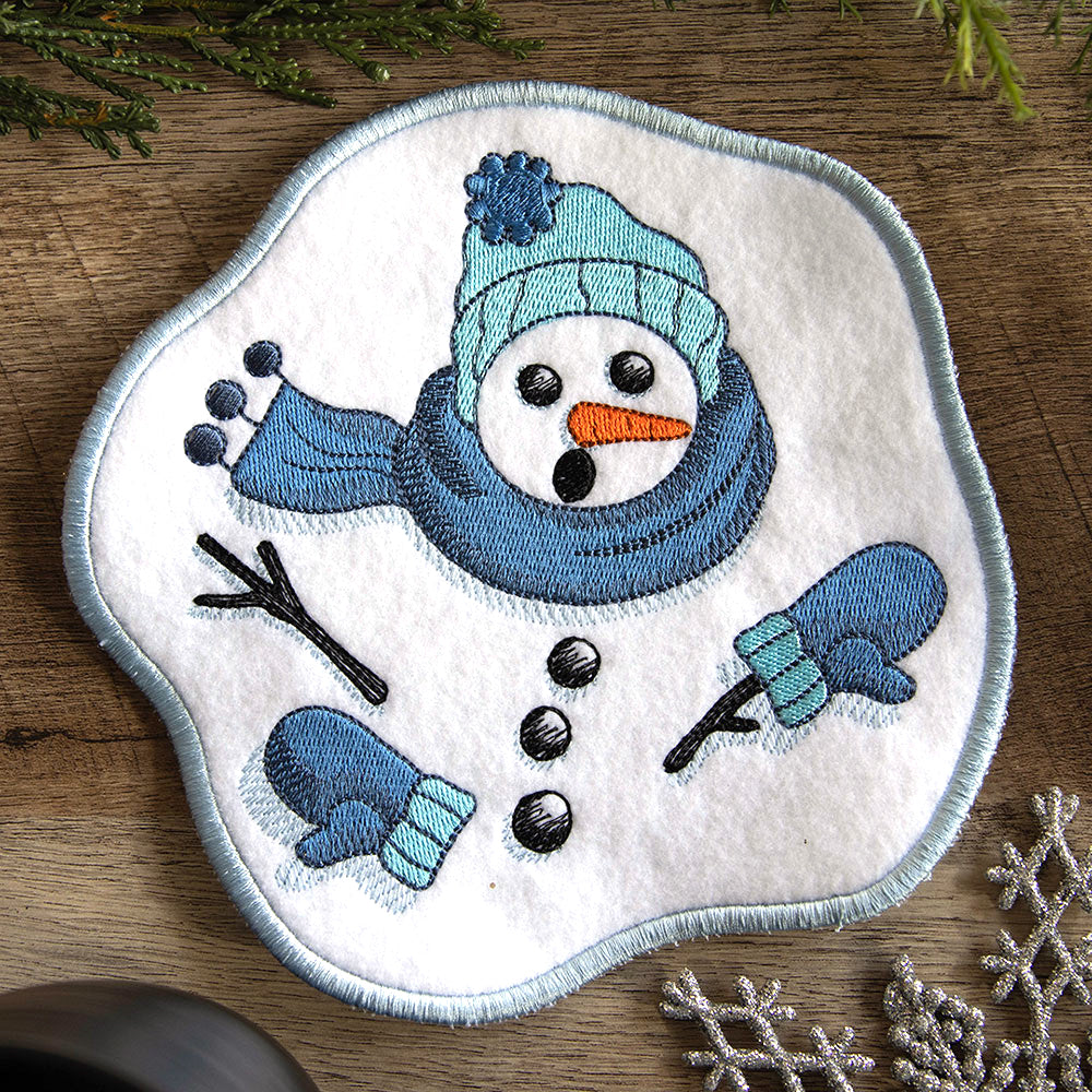 Oh Ho Ho No Melting Snowman Coaster II (In-the-Hoop)