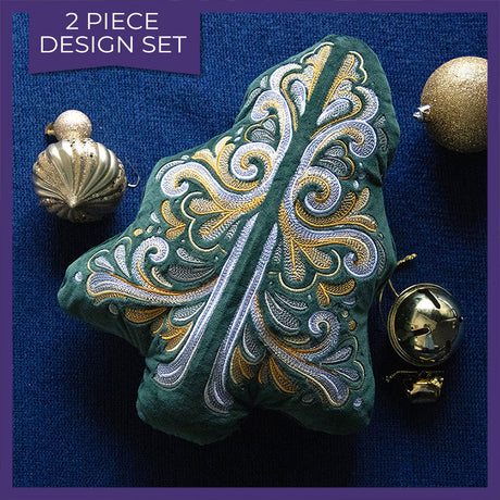 Gilded Baroque Christmas Tree Set