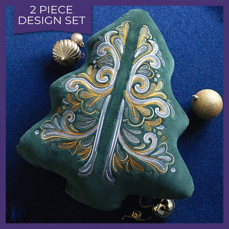 Gilded Baroque Christmas Tree Set