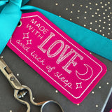 Crafted with Honesty Gift Tag - Love & Lack of Sleep (In-the-Hoop)