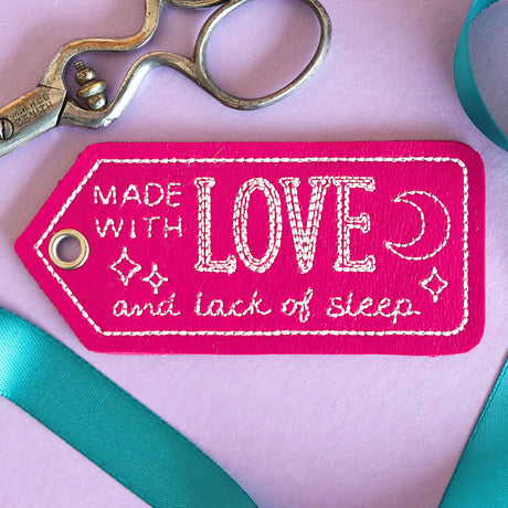 Crafted with Honesty Gift Tag - Love & Lack of Sleep (In-the-Hoop)