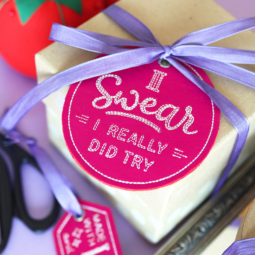 Crafted with Honesty Gift Tag - I Really Did Try (In-the-Hoop)