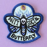 Irreverent Keychains - Anti-Social Butterfly (In-the-Hoop)