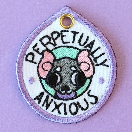 Irreverent Keychains - Perpetually Anxious (In-the-Hoop)