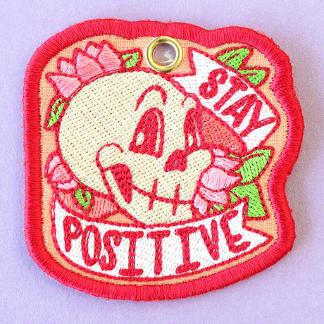 Irreverent Keychains - Stay Positive (In-the-Hoop)