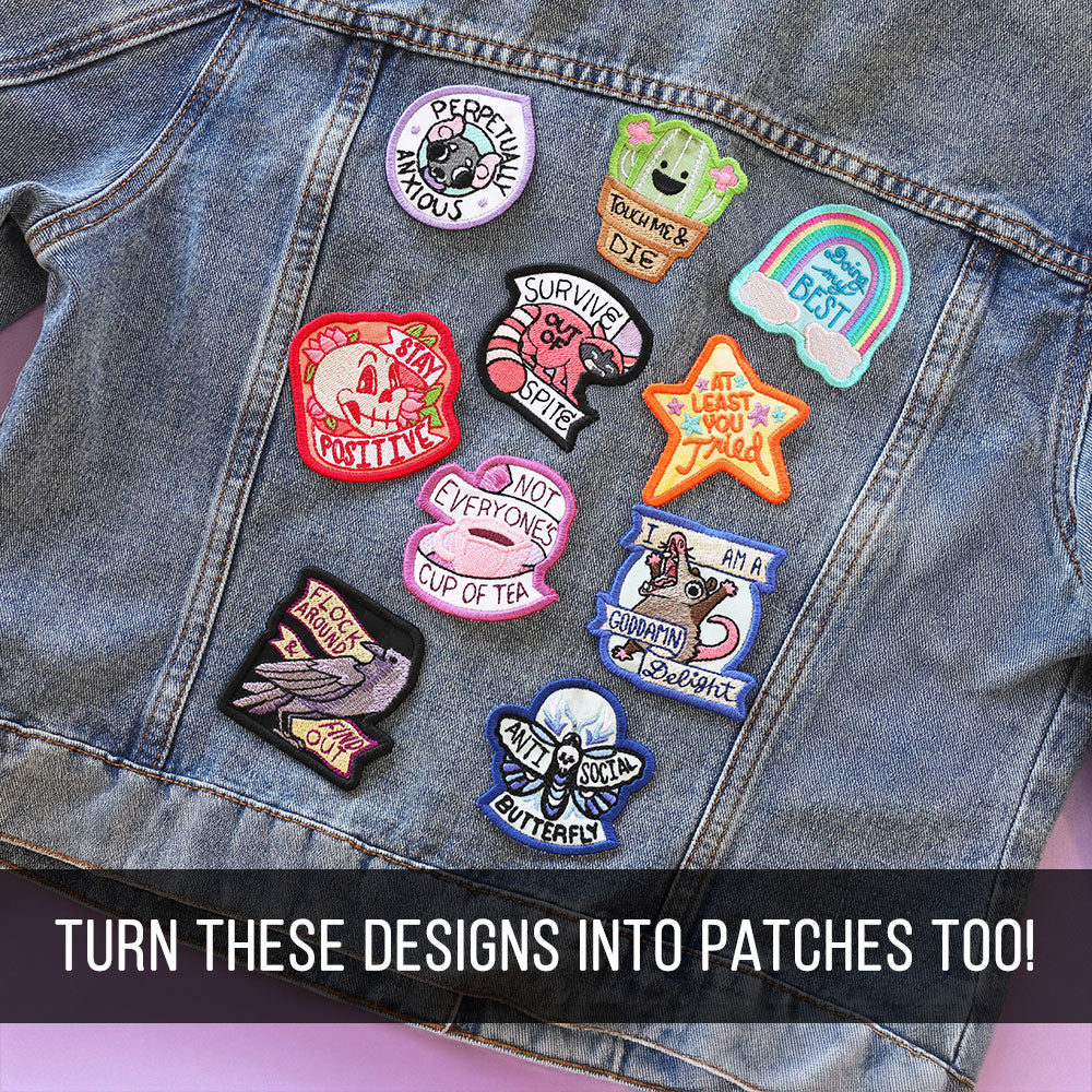 Irreverent Keychains - Touch Me and Die (In-the-Hoop)