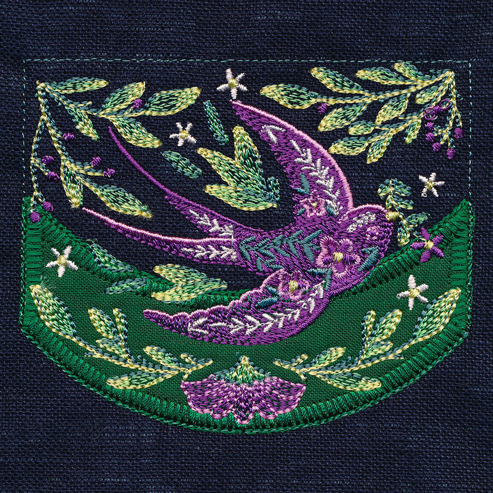 Spring Swallow Table Center Set (Applique)