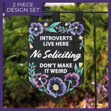 Introvert Welcome Garden Flag