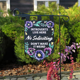 Introvert Welcome Garden Flag