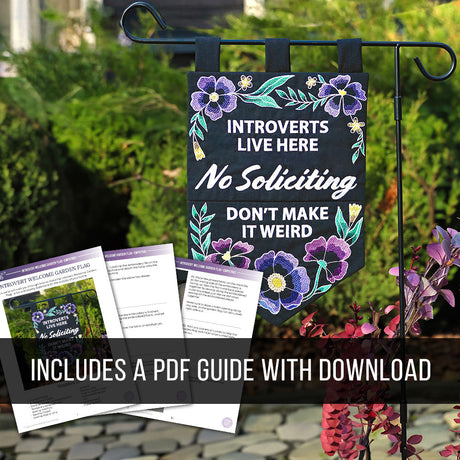 Introvert Welcome Garden Flag