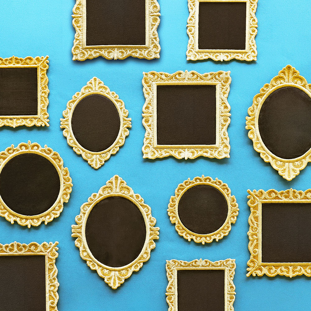 Blank Lace Edge Frame Coaster - Square 1 (In-the-Hoop)