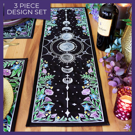 Lunar Blooms Table Runner Set
