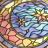 Stained Glass Crescent Moon Set