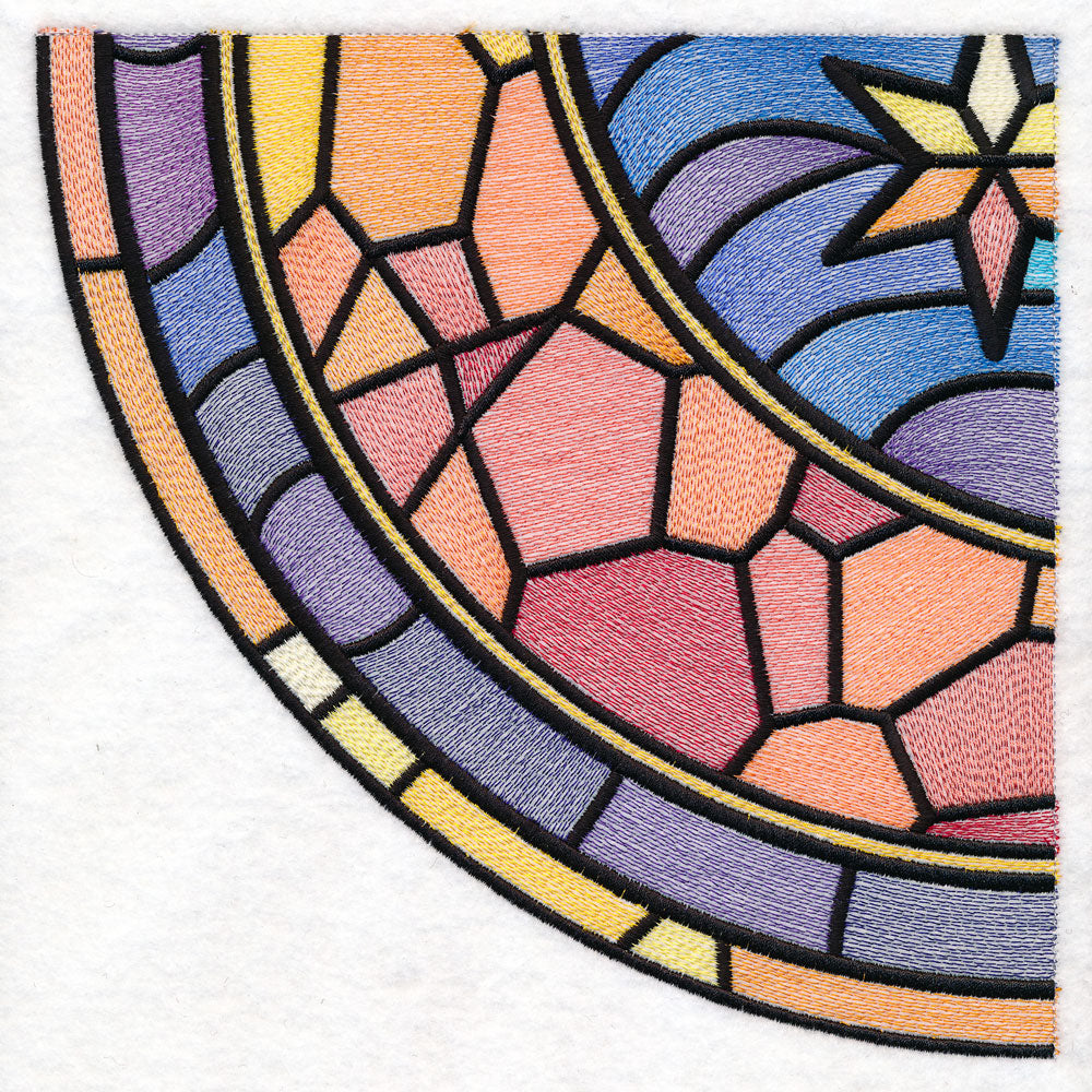 Stained Glass Crescent Moon Set