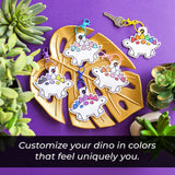 Rainbow Dinosaur Keychain (In-the-Hoop)