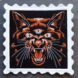 Retro Halloween Stamp Coaster - Cat (In-the-Hoop)