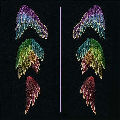 Gilded Rainbow Wing Pair Set (Split)
