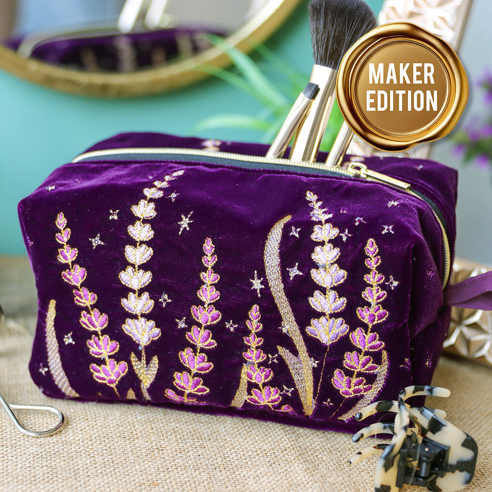 Gilded Lavender 3D Makeup Bag