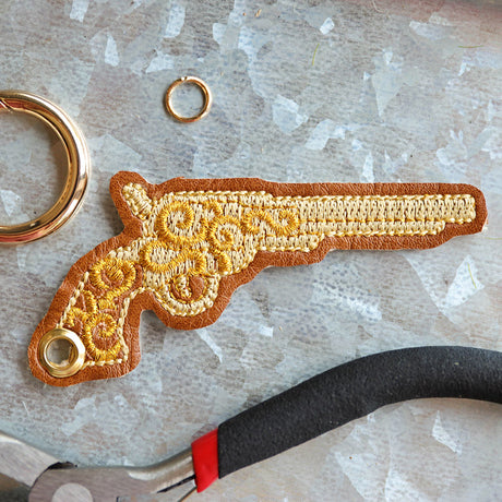 Western Revolver Keychain (In-the-Hoop)