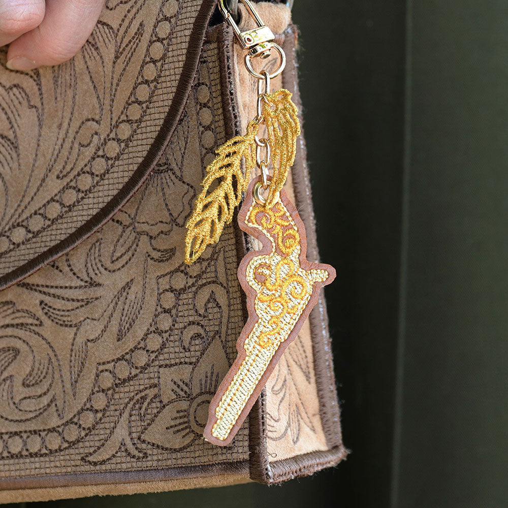 Western Revolver Keychain (In-the-Hoop)