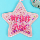Y2K Glitter Shaker Keychain - Star (In-the-Hoop)