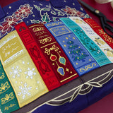 Gilded Christmas Books & Blooms (Applique)