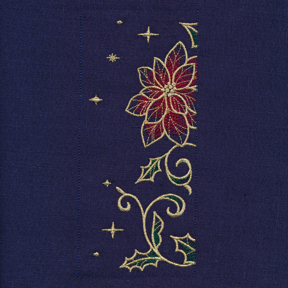 Gilded Christmas Books & Blooms (Applique)