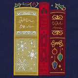 Gilded Christmas Books & Blooms (Applique)
