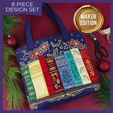 Gilded Christmas Books & Blooms (Applique)
