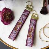 Gilded Snake in Blooms Wristlet Strap (In-the-Hoop)