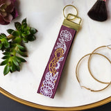 Gilded Snake in Blooms Wristlet Strap (In-the-Hoop)