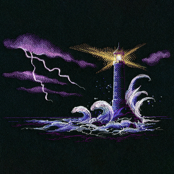 Storm At Sea Lighthouse