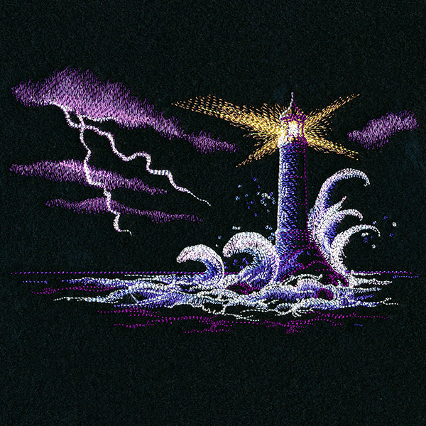 Storm At Sea Lighthouse