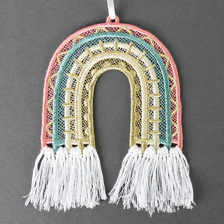 Sunny and Bright Rainbow Ornament (Lace)