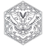 Moth in Flight Hexagon