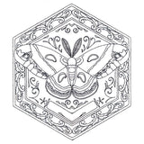 Moth in Flight Hexagon