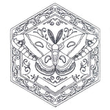 Moth in Flight Hexagon