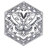 Moth in Flight Hexagon