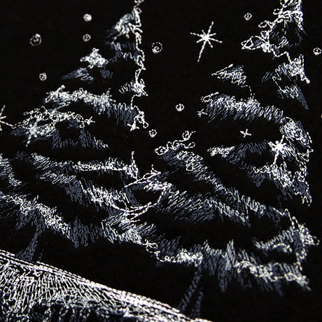 Snowy Night Forest