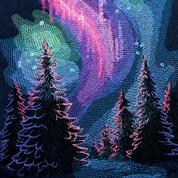 Aurora Borealis Forest – Urban Threads