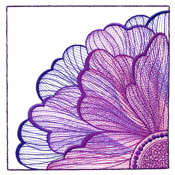 Sheer and Dimensional Quarter View Flower