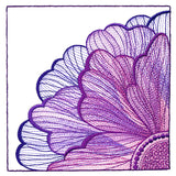 Sheer and Dimensional Quarter View Flower