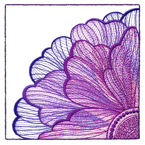 Sheer and Dimensional Quarter View Flower