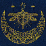 Mehndi Magic Dragonfly Crescent Moon